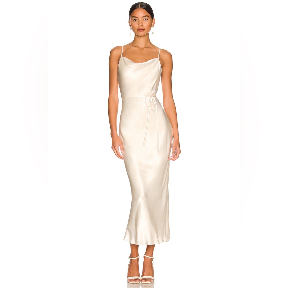 La Lune Bias Cowl Midi Dress in Cream
Shona Joy